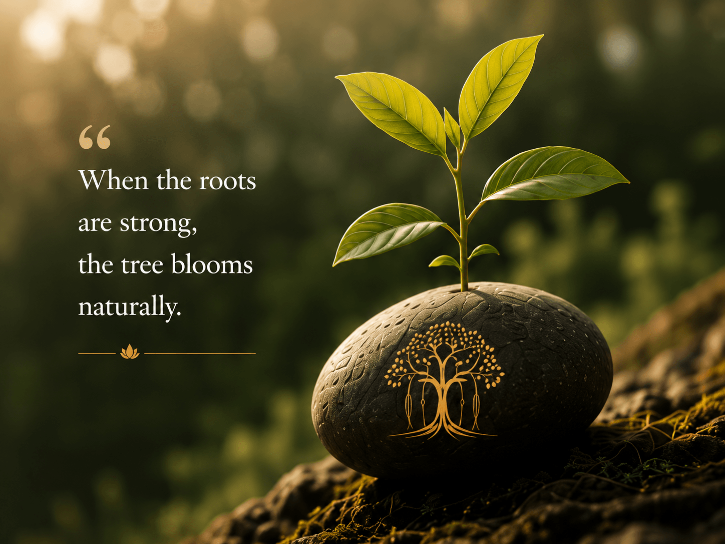 Plant rooted in stone